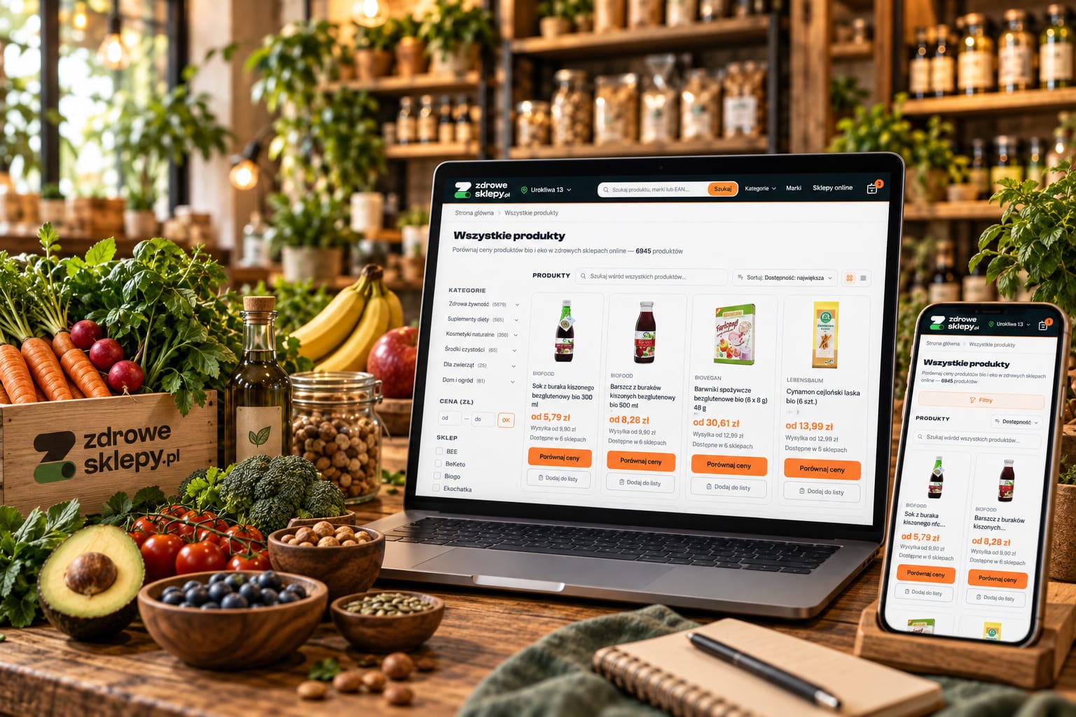 Porównywarka cen zdrowych produktów